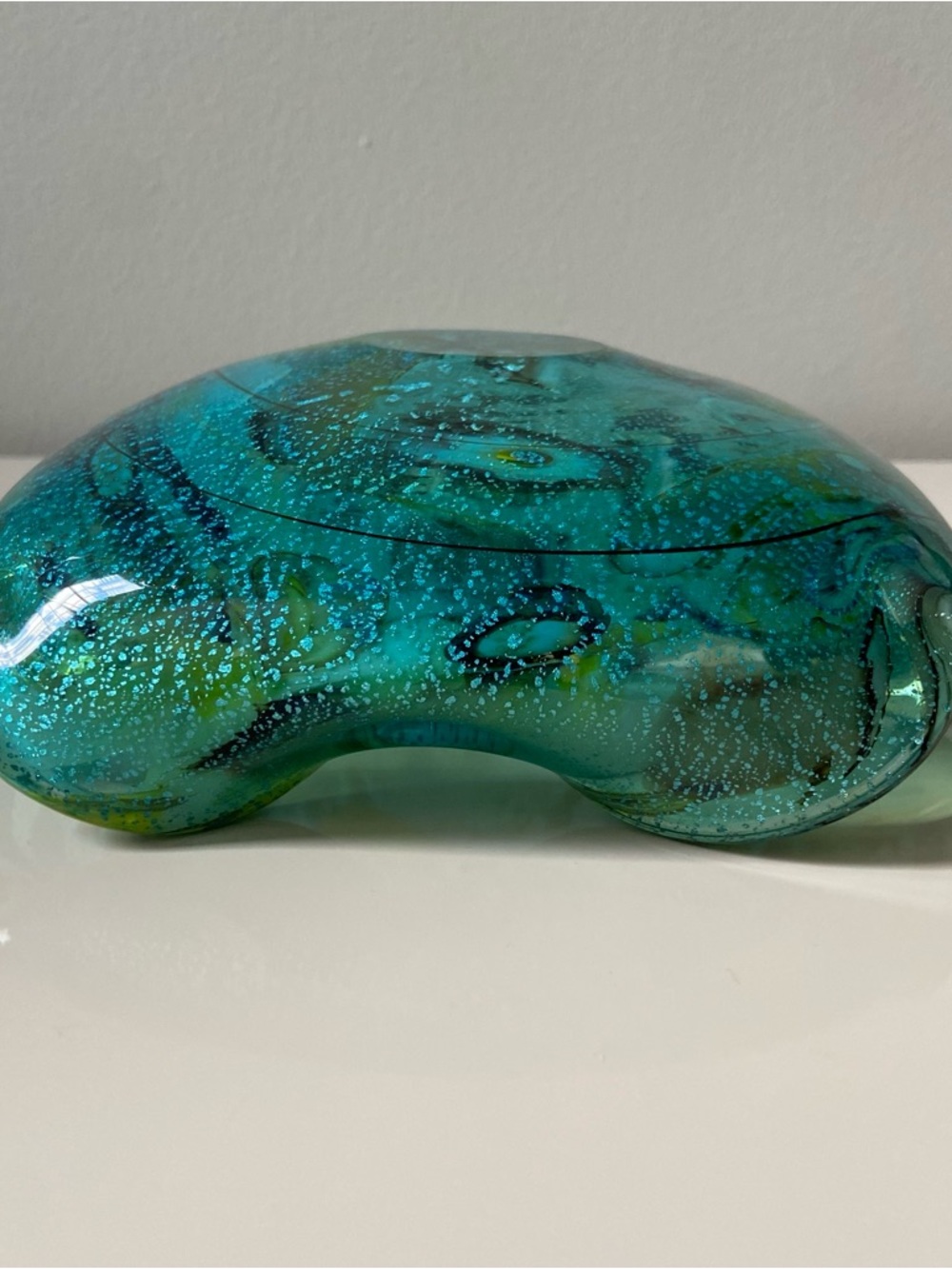Murano Tutti Frutti Bowl - Avem Dino Martens Style - Green - Teal - Aventurine - Picture 6 of 11